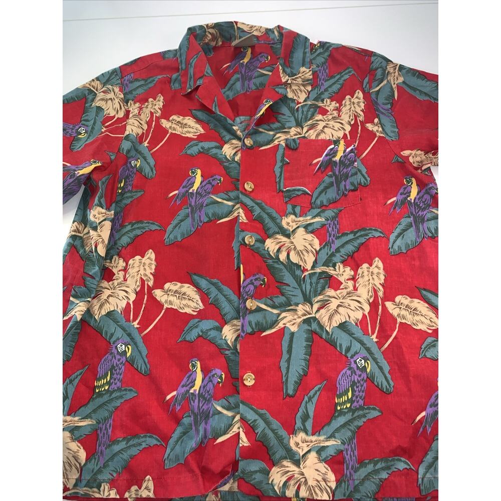 Surf Hawaiian Button Shirt Mens Large Made In USA